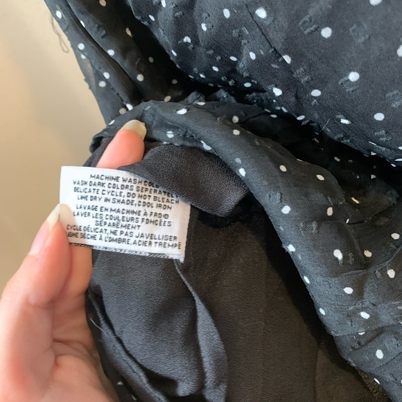Walter Baker Black Polka Dot Ruffle Mini Dress Size Small - Picture 7 of 8